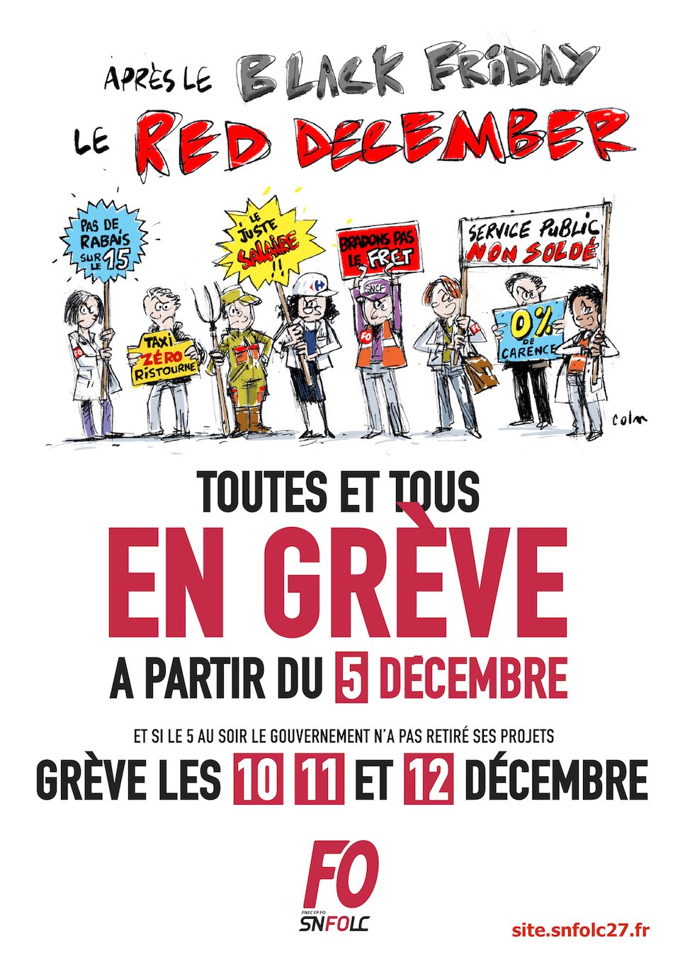 Grève  Tous en grève à partie du 5 décembre !